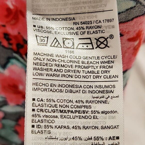 Old Navy Dress For Women Size Medium Floral Print On/Off Shoulder Ruffle - Picture 10 of 10